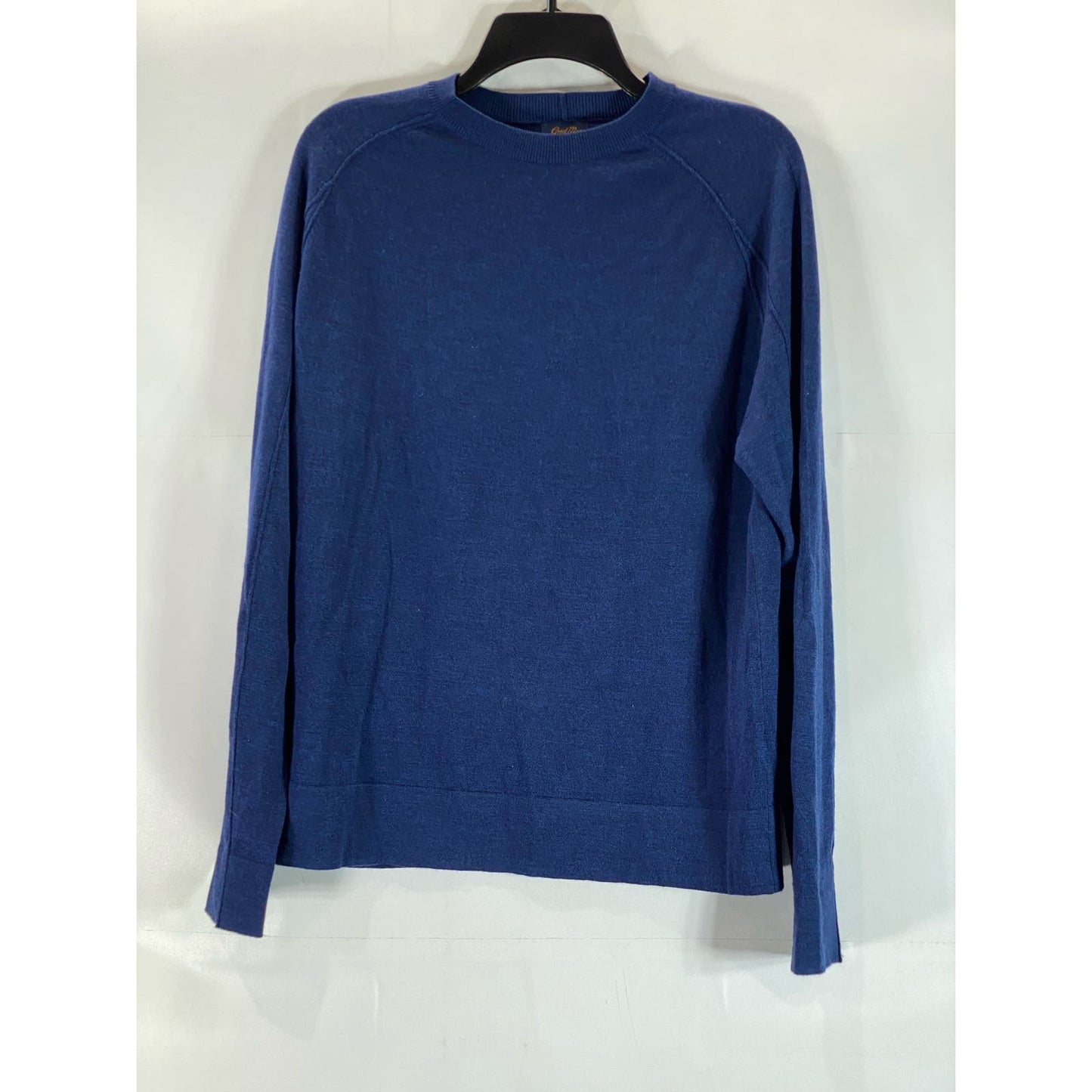 GODMAN BRAND Men's Dark Blue Crewneck Extra-Fine Merino Pullover Sweater SZ M