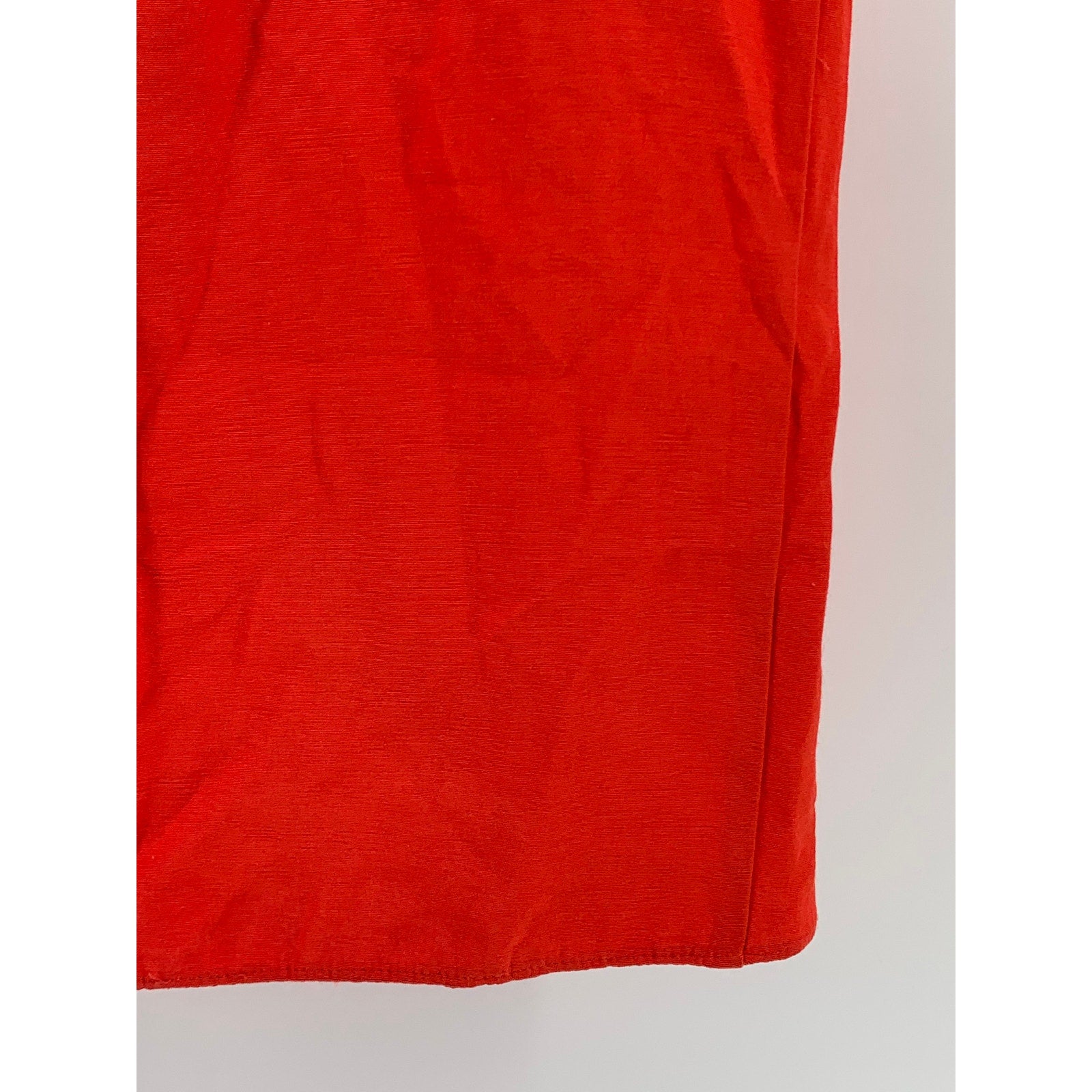 RIVER ISLAND Women's Orange Solid Side-Slit Belted Pencil Midi Skirt SZ 8