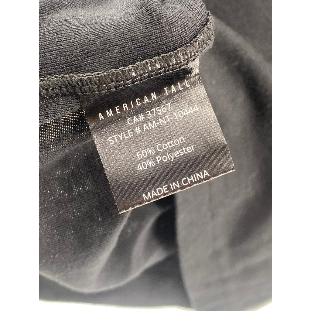 AMERICAN TALL Men's Black Soft-Knit Crewneck Sleeveless Tank SZ M/T