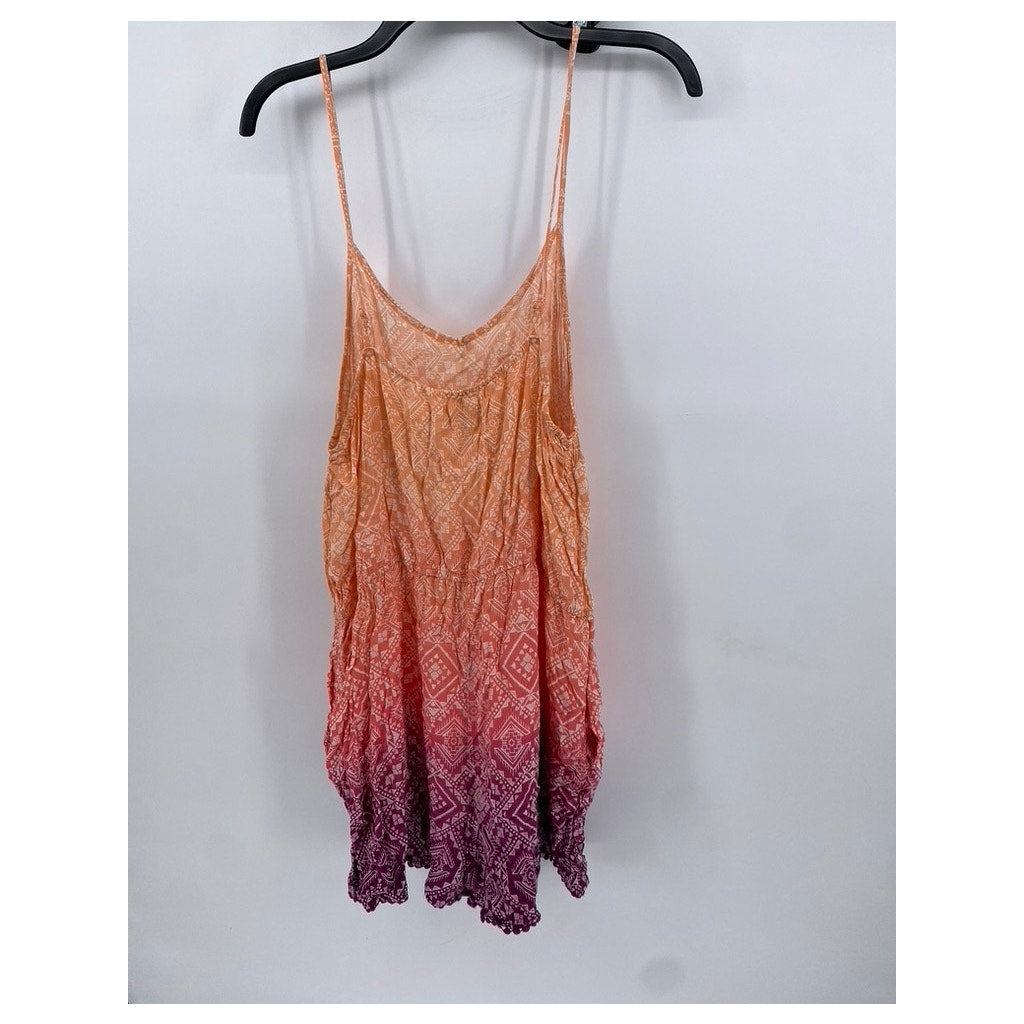 MOSSIMO SUPLY CO. Women's Orange-Purple Ombre Printed Romper SZ 2XL