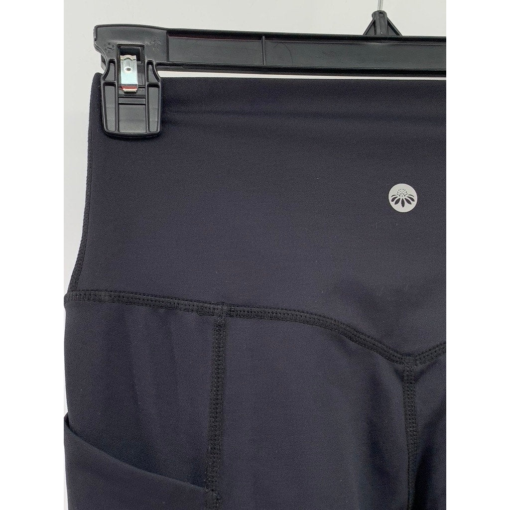 SENITA ATHLETICS Women's Black Side-Pocket Leggings SZ S