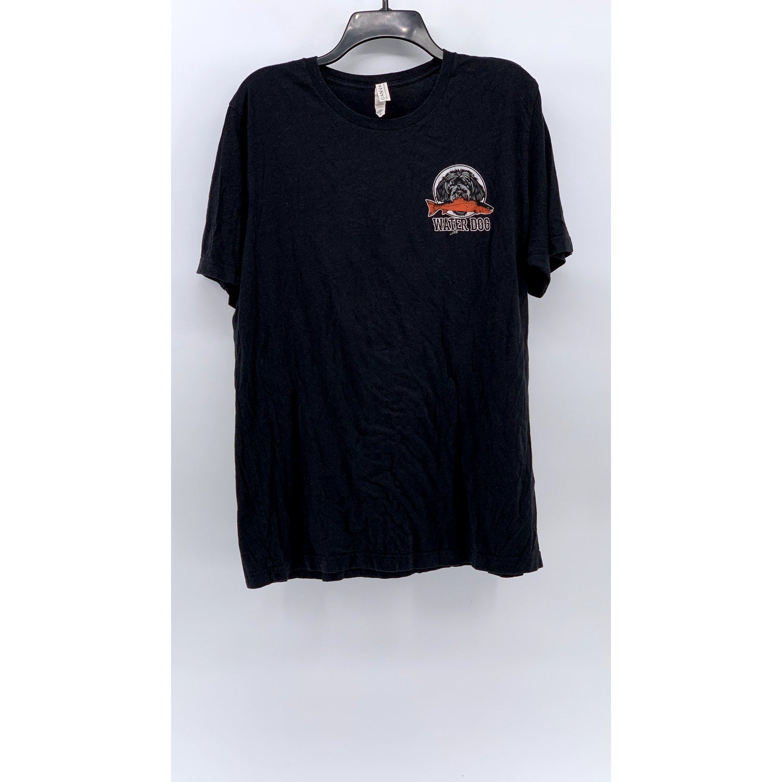 BELLA+CANVAS Men’s Black Water Dog Graphic T-Shirt SZ XL