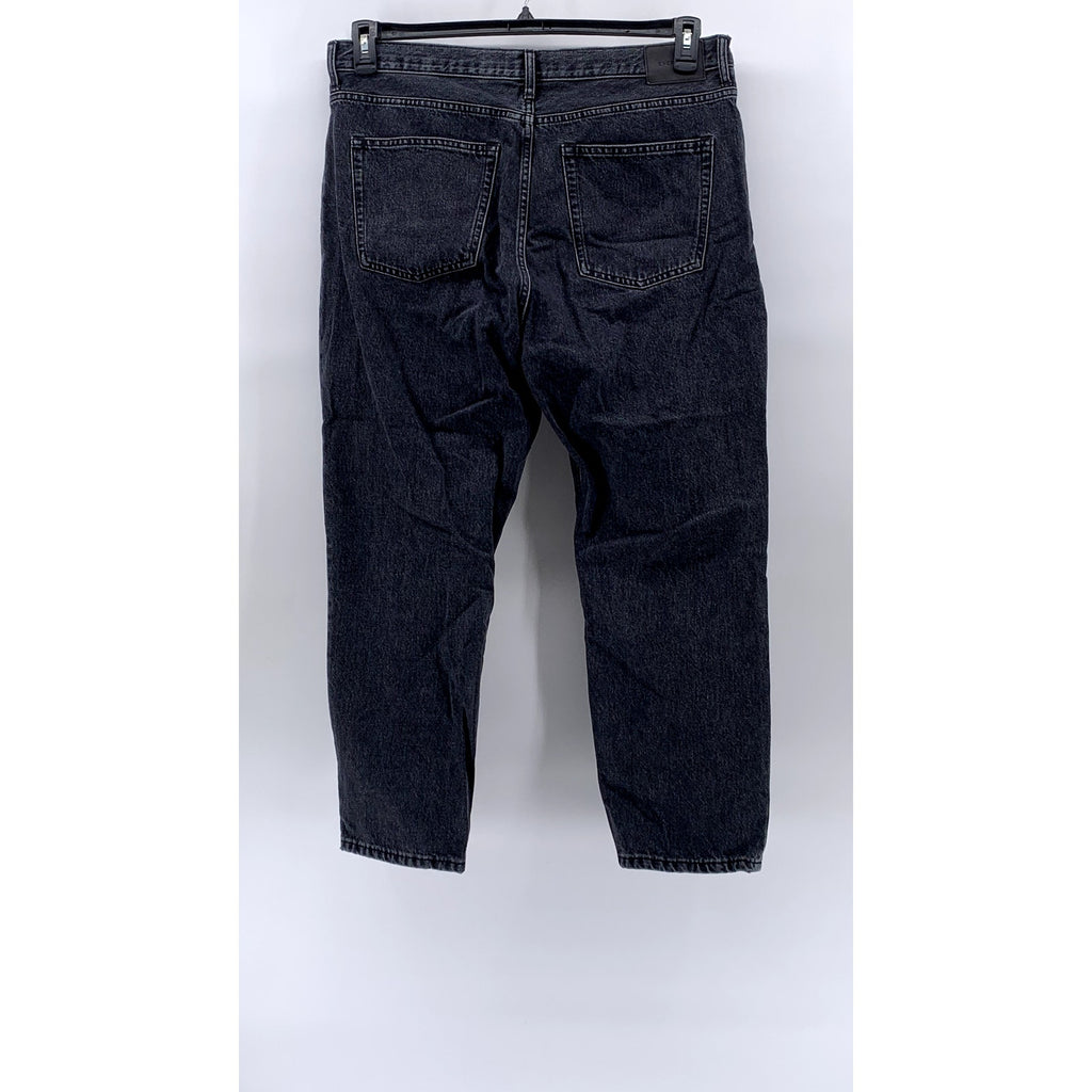 EVERLANE Women's Black Denim The Curvy 90's Cheeky Straight Ankle Jean SZ 33