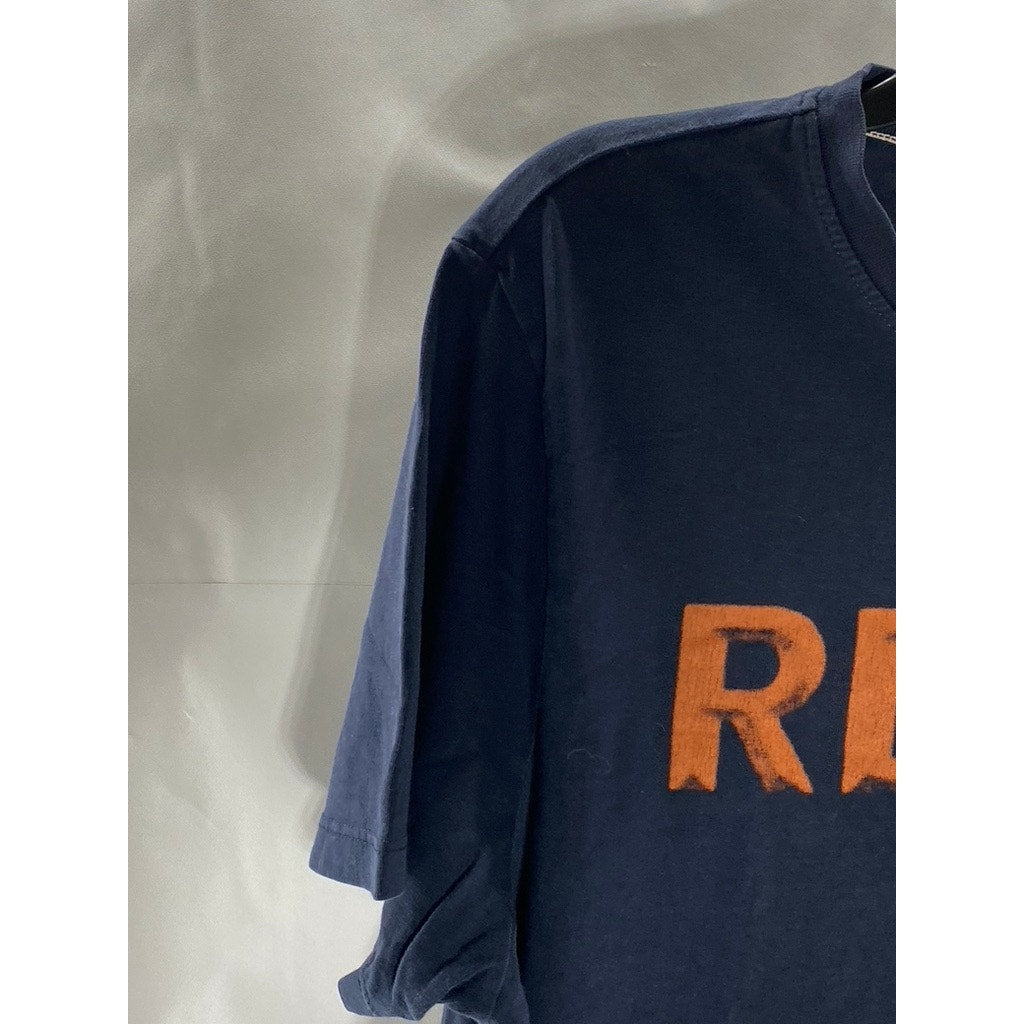 THE ROADSTER LIFE CO. Women's Navy-Orange "RDSTR" Logo Short Sleeve Top SZ L