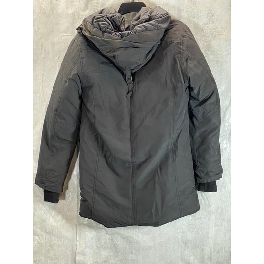 SCOTCH & SODA Men's Black Solid Zip-Up Hooded Water Resistant Parka Jacket SZ S
