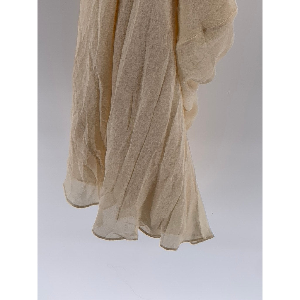 CHRISTYNE FORTI Women's Beige Rhinestone 2-Pc Gown SZ 12