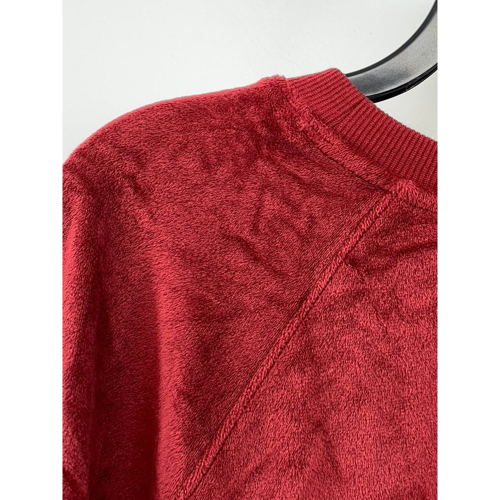 STARS ABOVE Women's Burgundy Velour Crewneck Sweater SZ 2XL