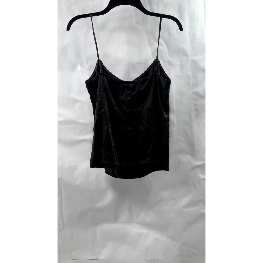 ELIE TAHARI Women's Black Solid V-Neck Spaghetti Strap Cami Top SZ S