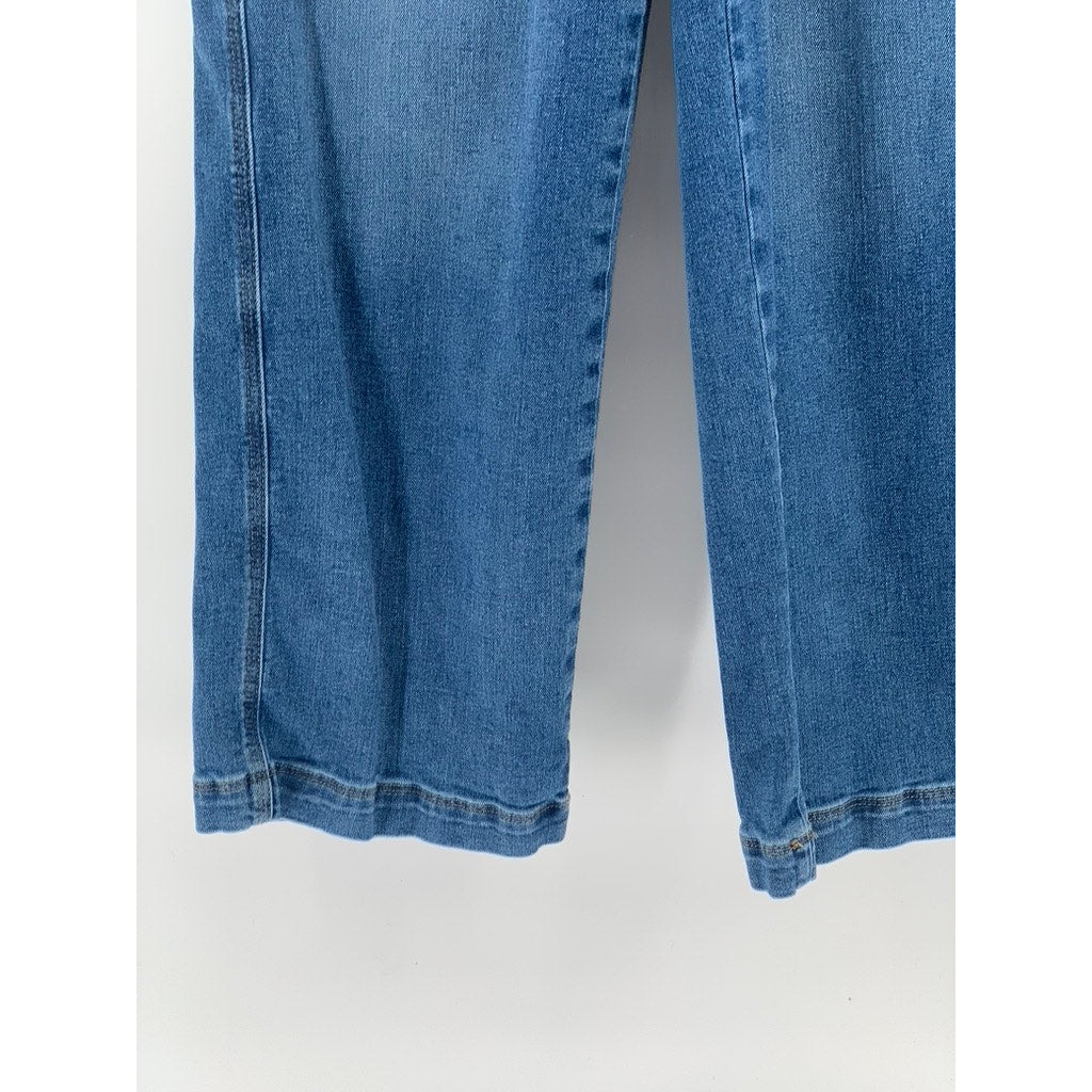 L.L.BEAN Women's Medium Tall Blue 207 Vintage High-Rise Wide-Leg Jeans SZ 2 M/T