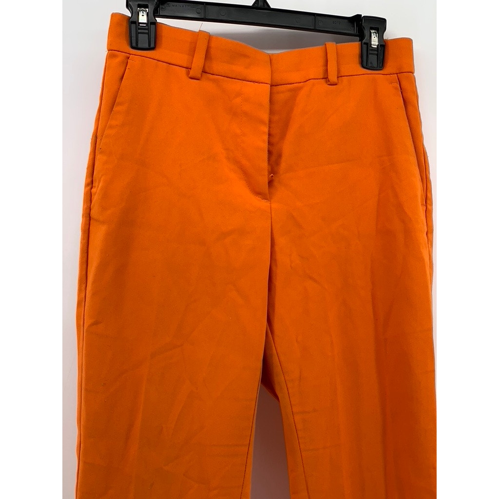 H&M Women's Orange Solid Skinny Leg Pants SZ 6