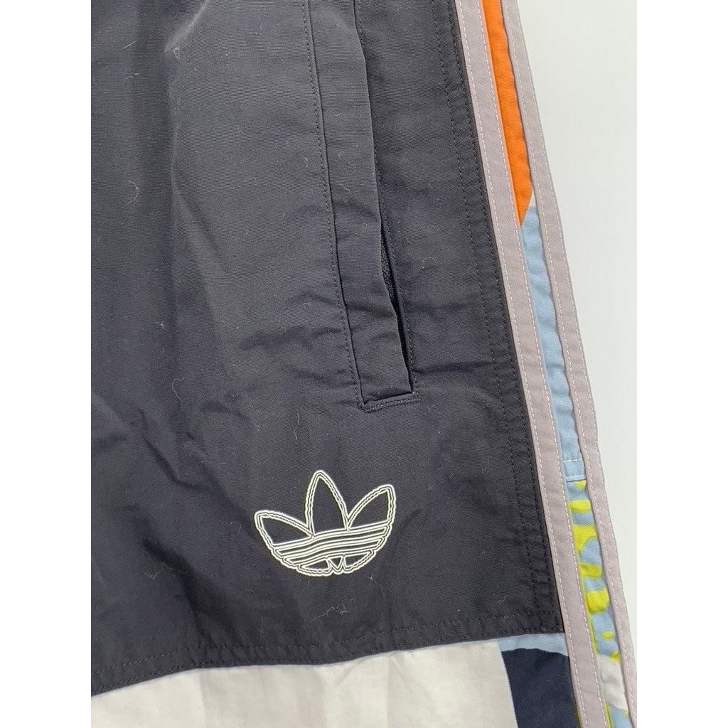 ADIDAS Unisex Adult Black-Multi Love Unites Printed Pull-On Woven Shorts SZ S