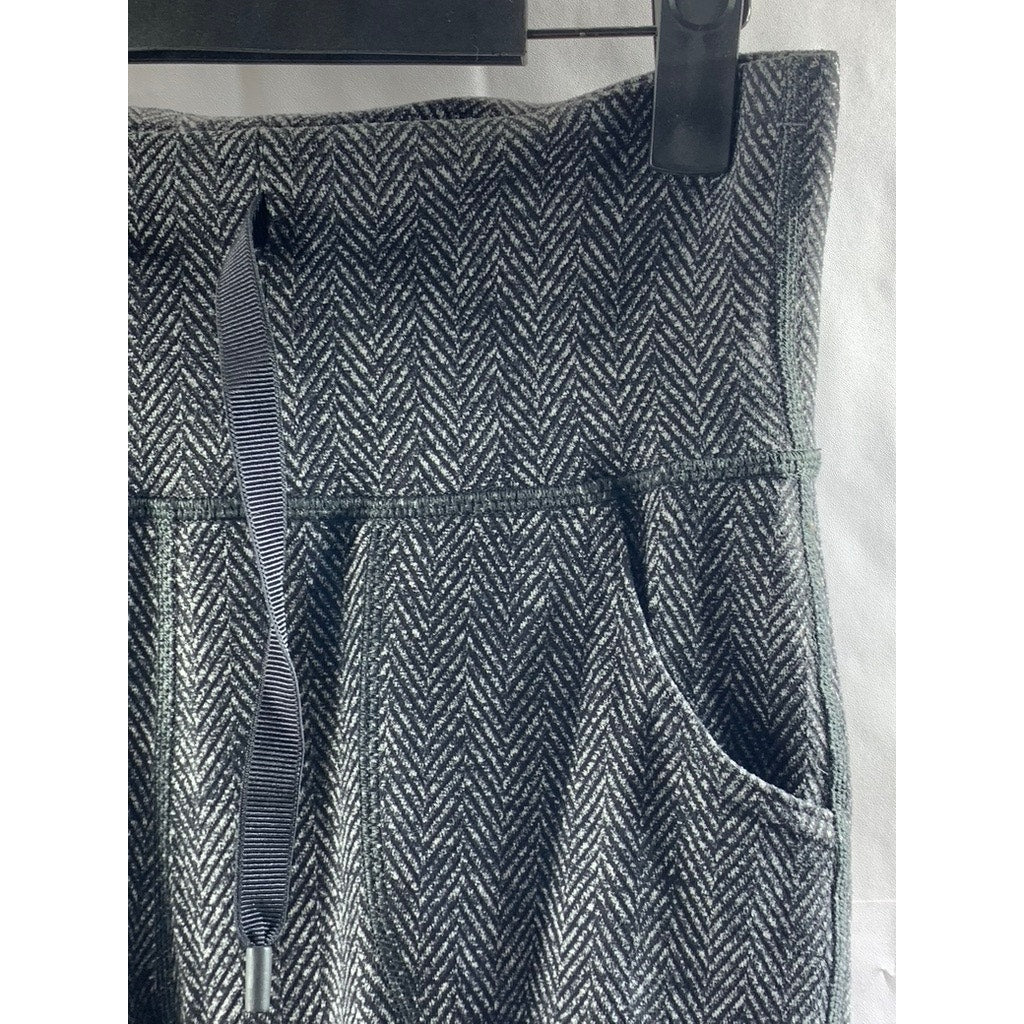 LULULEMON Women's Black-Gray High-Rise Straight-Leg Stretch Leggings SZ 6