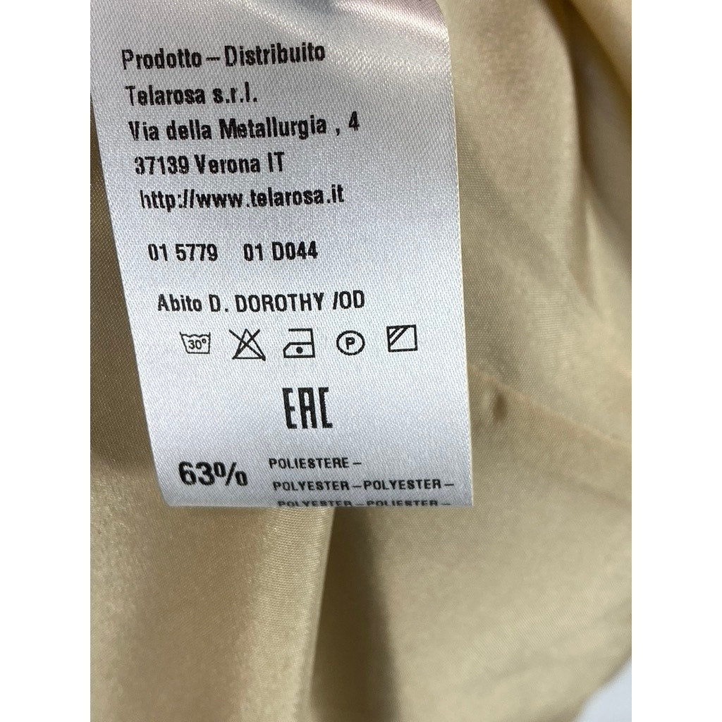 MARIELLA ROSATI Women's Red Mini Check Scoop-Neck Tie-Waist 3/4 Sleeve Dress SZM