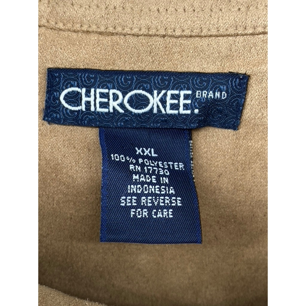 CHEROKEE BRAND Men's Camel Button Down SZ (2XL)