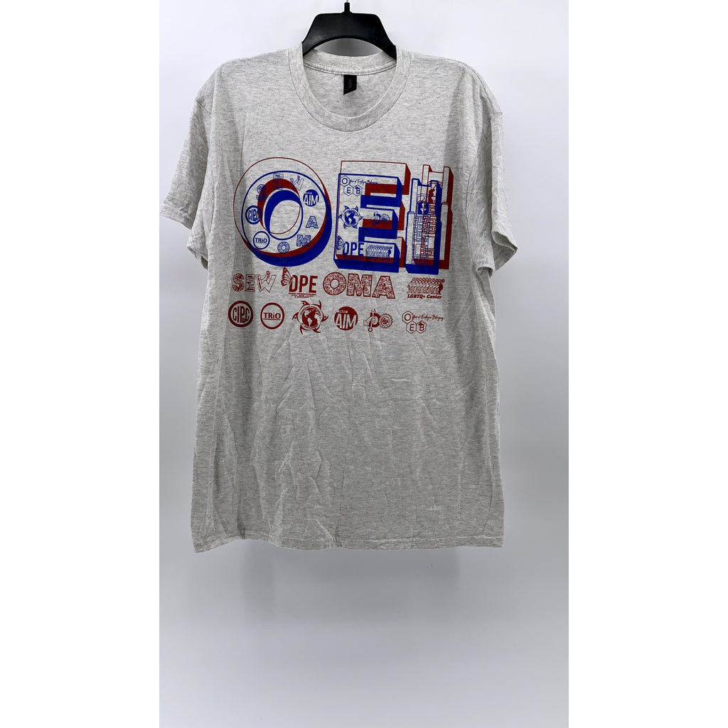 GILDAN Men's Gray Graphic Heavy Cotton T-Shirt SZ L