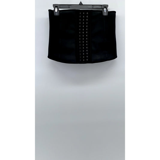 GAINKEE Men's Black Latex Hook & Loop Body Shapewear Waist Trainer SZ XS
