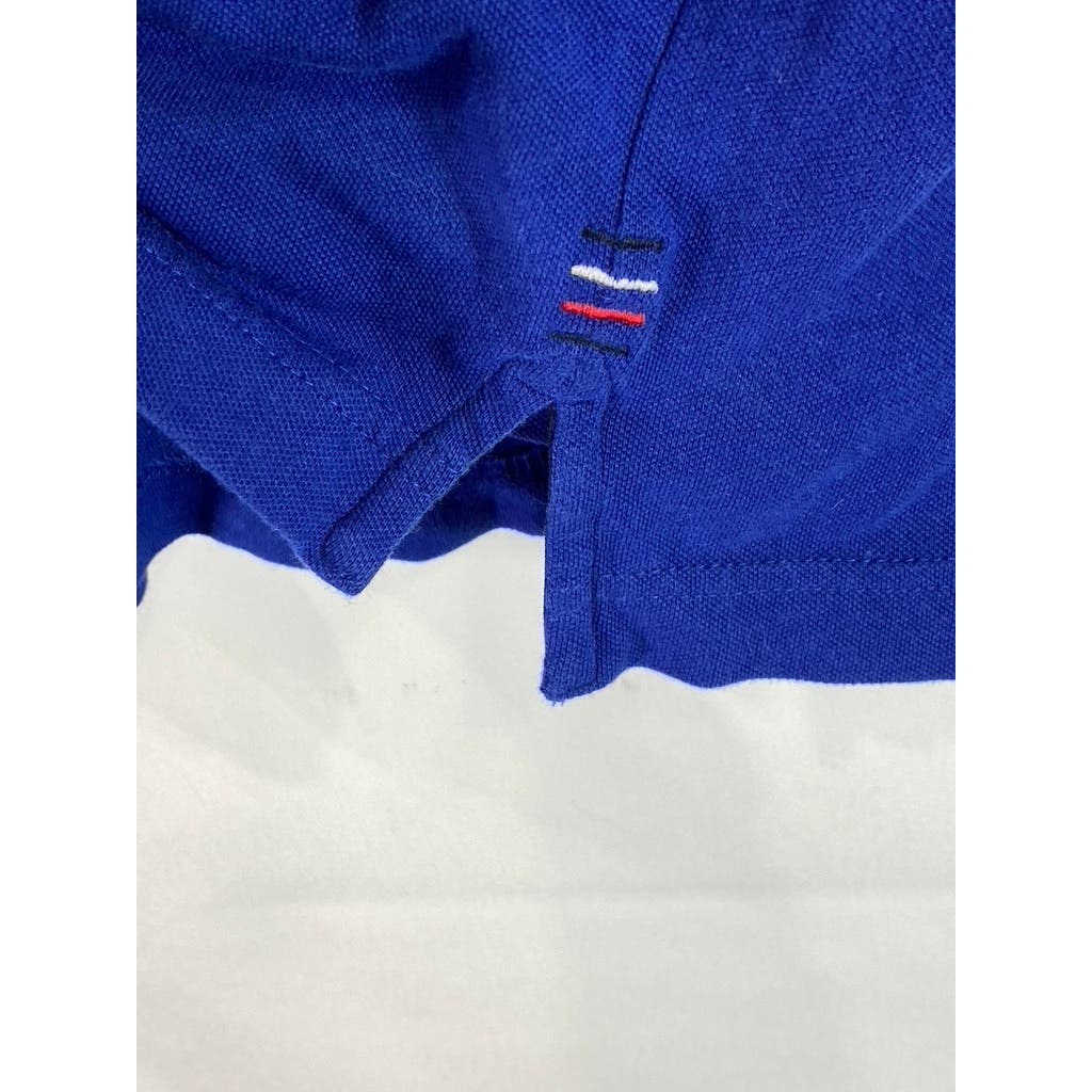 TOMMY HIILFIGER Men's Dark Blue Vintage Stretch Short Sleeve Polo Shirt SZ L