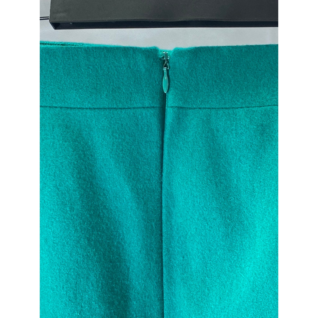 J.CREW Women's Green Wool-Blend Mini Pencil Skirt SZ 8