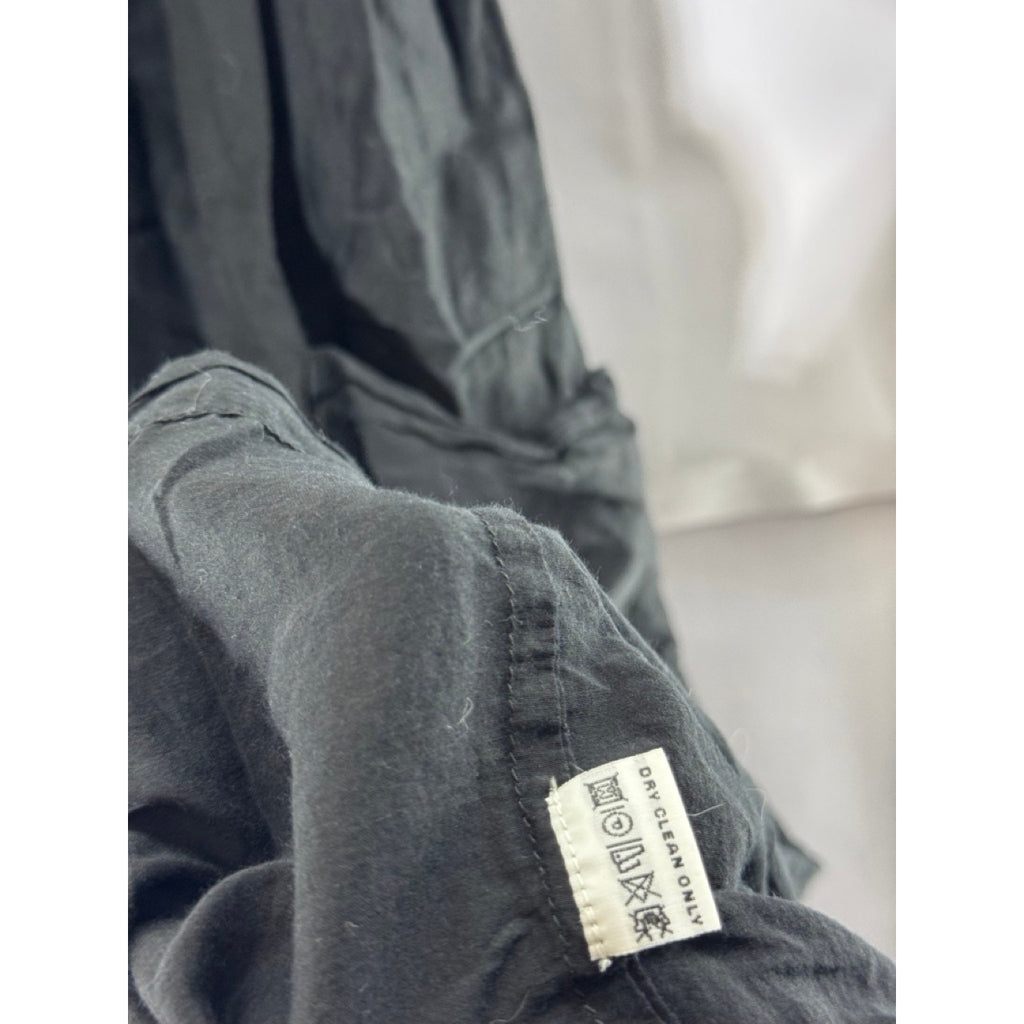 M. PATMOS Women's Black Louise Square-Neck Volume Sleeve Midi Dress SZ XS