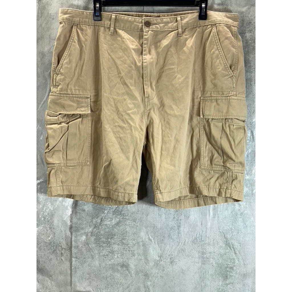 LEVI STRAUSS & CO. Two Horse Brand Men's Tan Regular-Fit Cargo Shorts SZ 44
