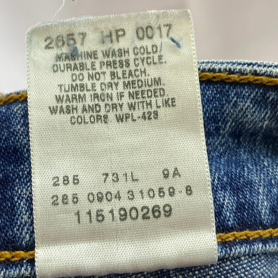 LEVI'S Women's Vintage Blue 519 Low Rise Flare Denim Five-Pocket Jean SZ 5