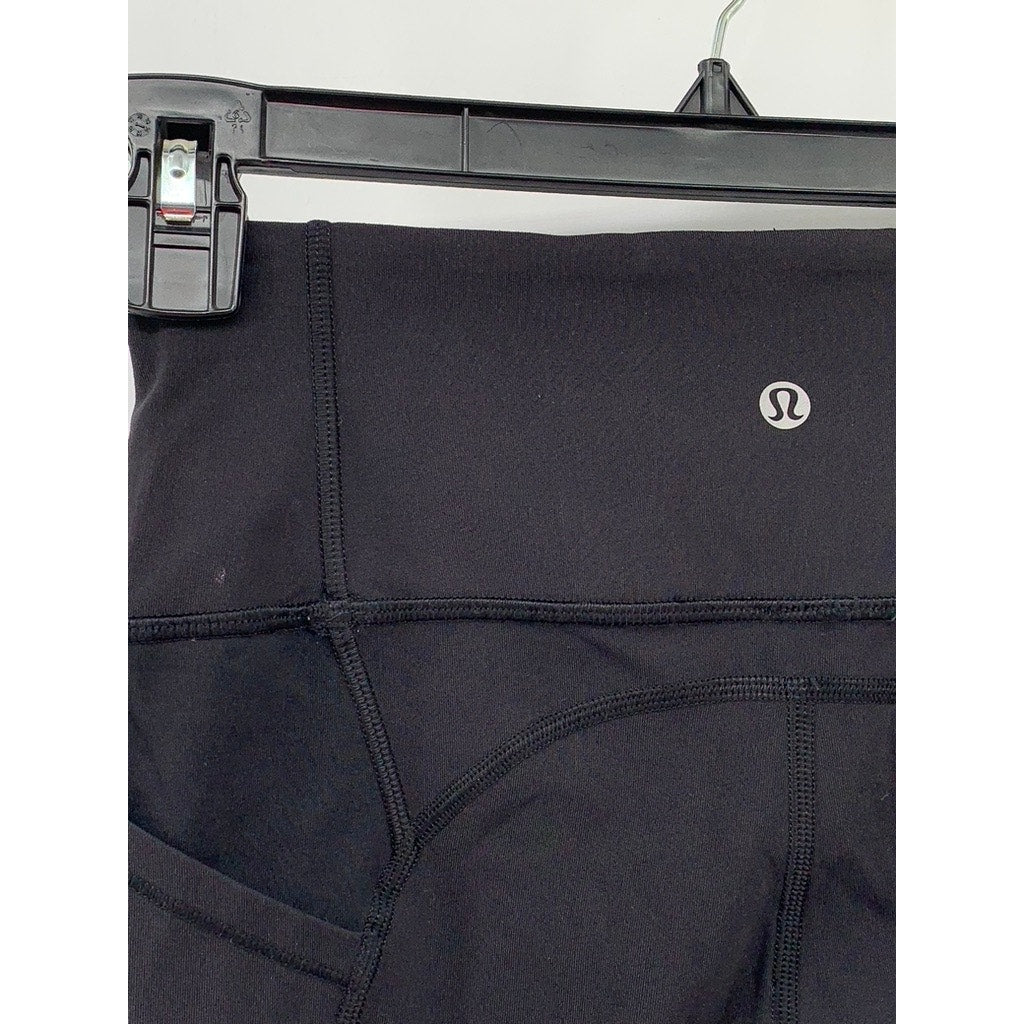 LULULEMON Women's Black Solid Pull-On Fitted Active Leggings SZ 4