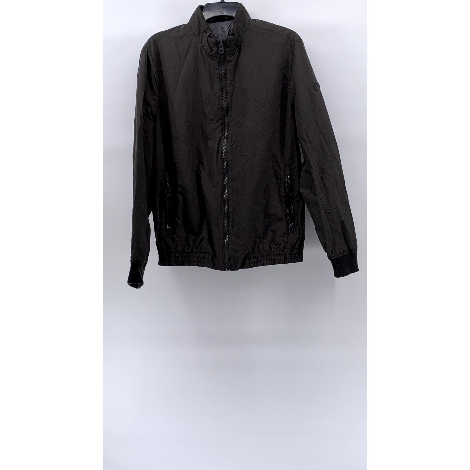 ZARA Men's Gray Zip-Up Stand Collar Bomber Jacket SZ M