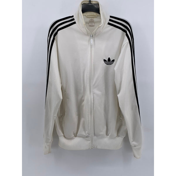 ADIDAS Men's Vintage 90's White-Black Tri-Stripe Adi Firebird Track Jacket SZ M