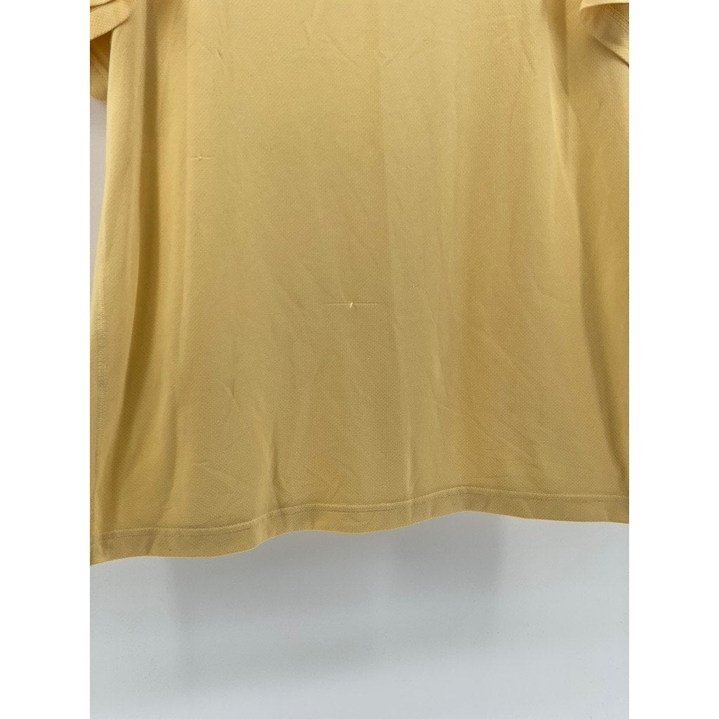 OUTDOOR VOICES Men’s Mustard Yellow Textured Crewneck Short Sleeve T-Shirt SZ L
