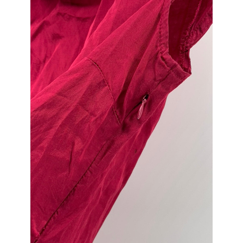 H&M Women's Pink Solid Sailor Collar Short Cap Sleeve Top SZ 8