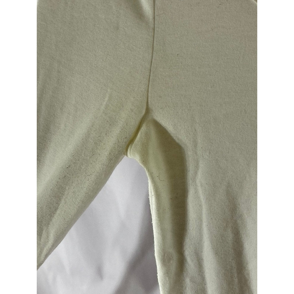 DIVIDED BY H&M Women's White Solid Scoop-Neck Long Sleeve Top SZ S
