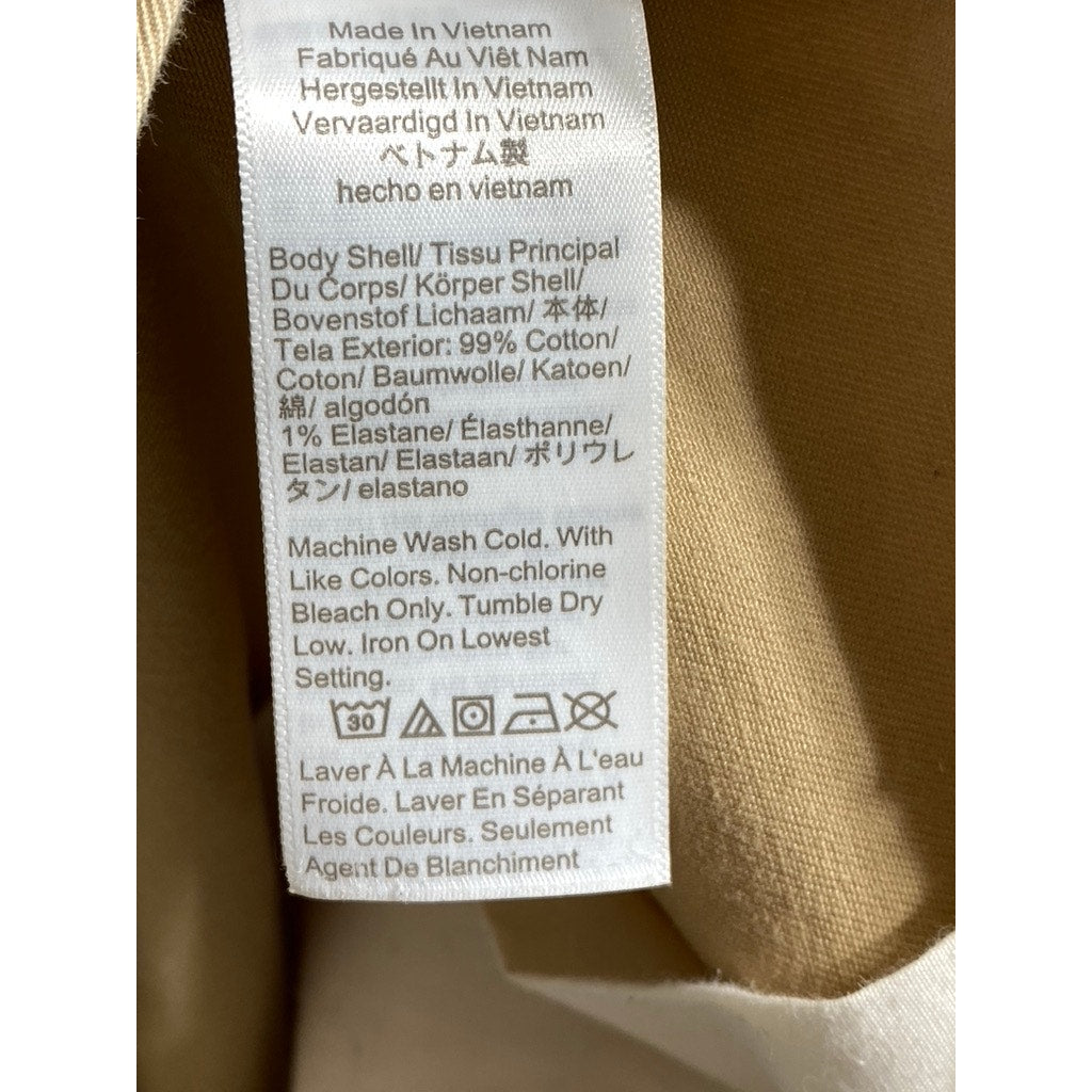 J.CREW Men's Tan Straight-Fit Flex Four-Pocket Chino Pant SZ 32X32