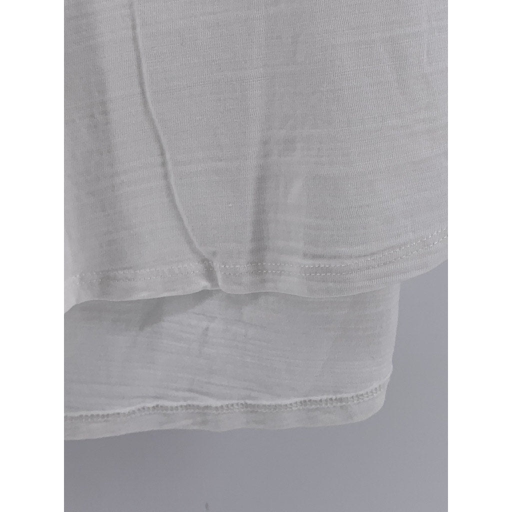 ST. JOHN'S BAY Women's Plus White Smocked Scoop-Neck Tank Top SZ 1X