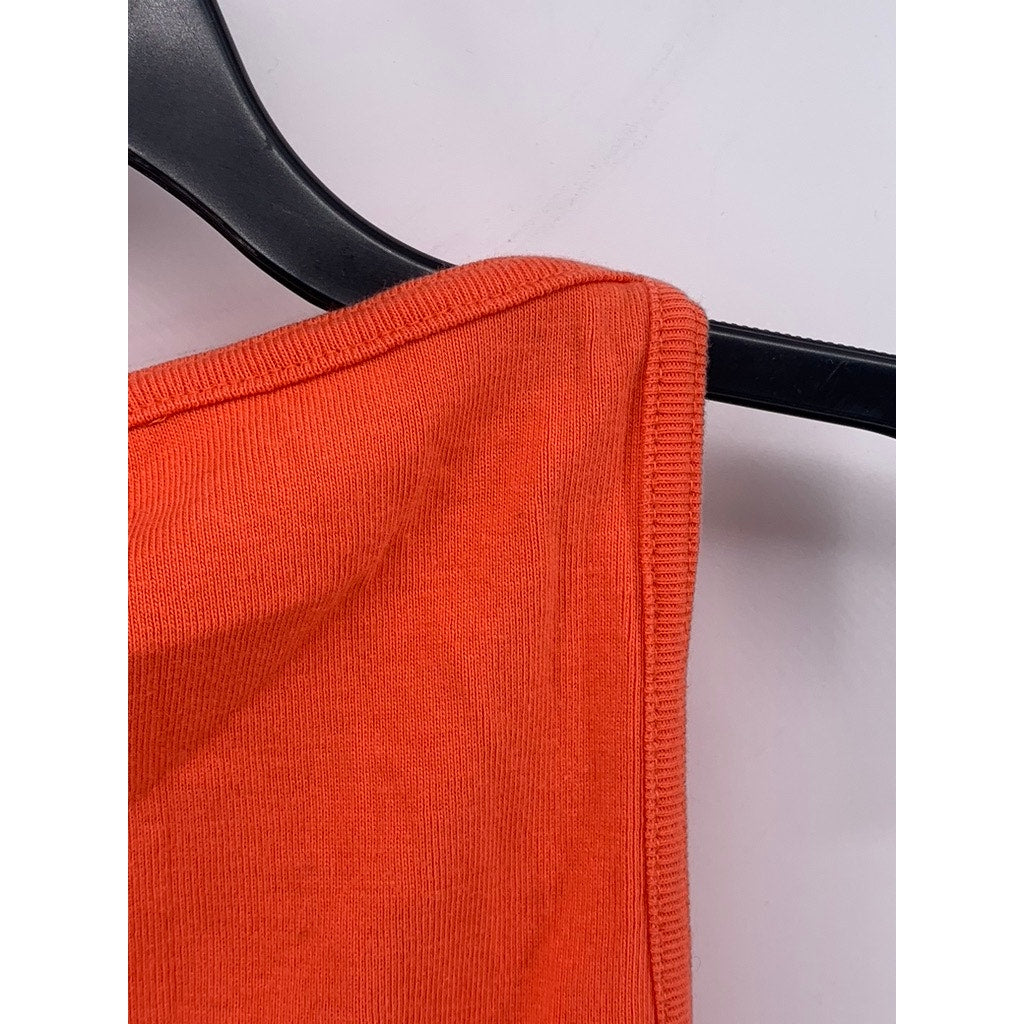 BROOKS BROTHER Women's Orange Crewneck Sleeveless Casual Tank Top SZ XS