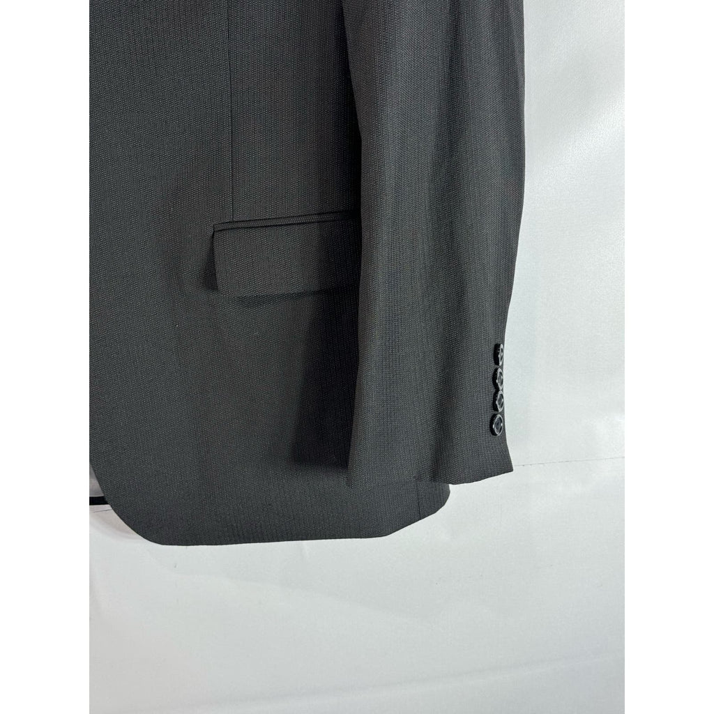 CARAVELLI Men's Black Extra Slim Single Breast Two-Button Blazer SZ 42