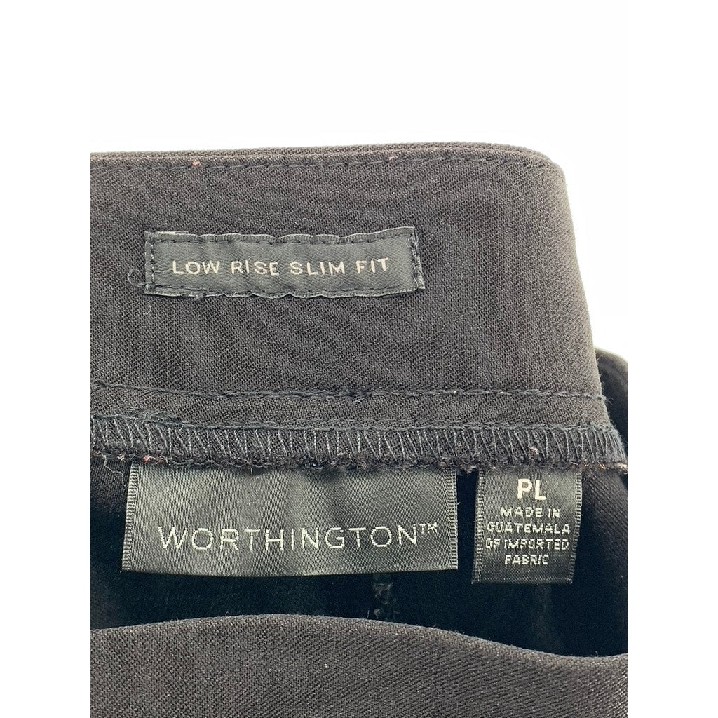 WORTHINGTON Women's Petite Low Rise Slim-Fit Pants SZ PL