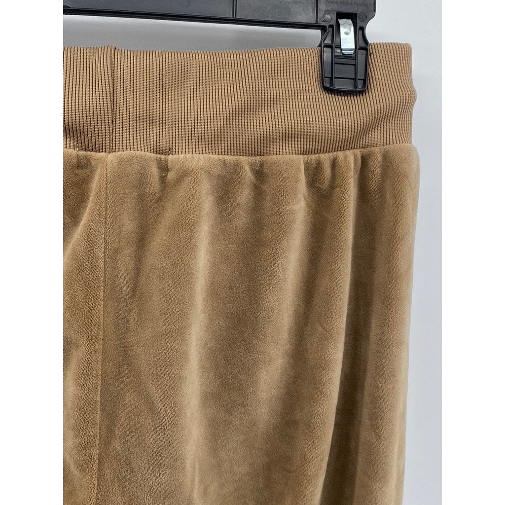 ROMA CONCEPTS By ROSEE Women's Brown Faux Suede Drawstring Sweatpants SZ L