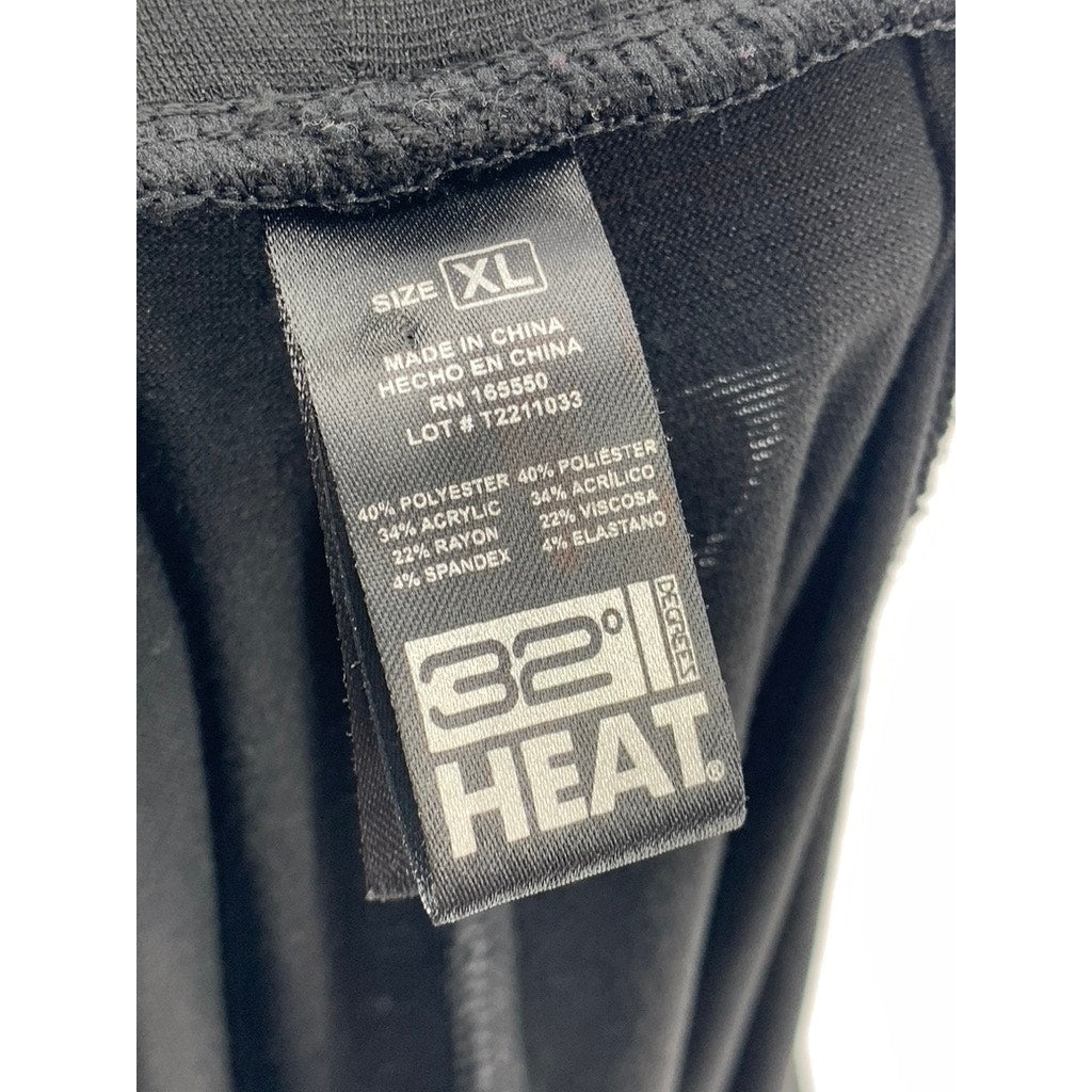 32 DEGREES HEAT Women's Black Solid Pocketless Leggings SZ XL