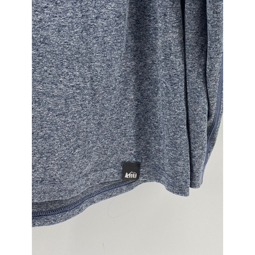REI CO.OP Men's Heather Blue Crewneck Long Sleeve Active T-Shirt SZ M