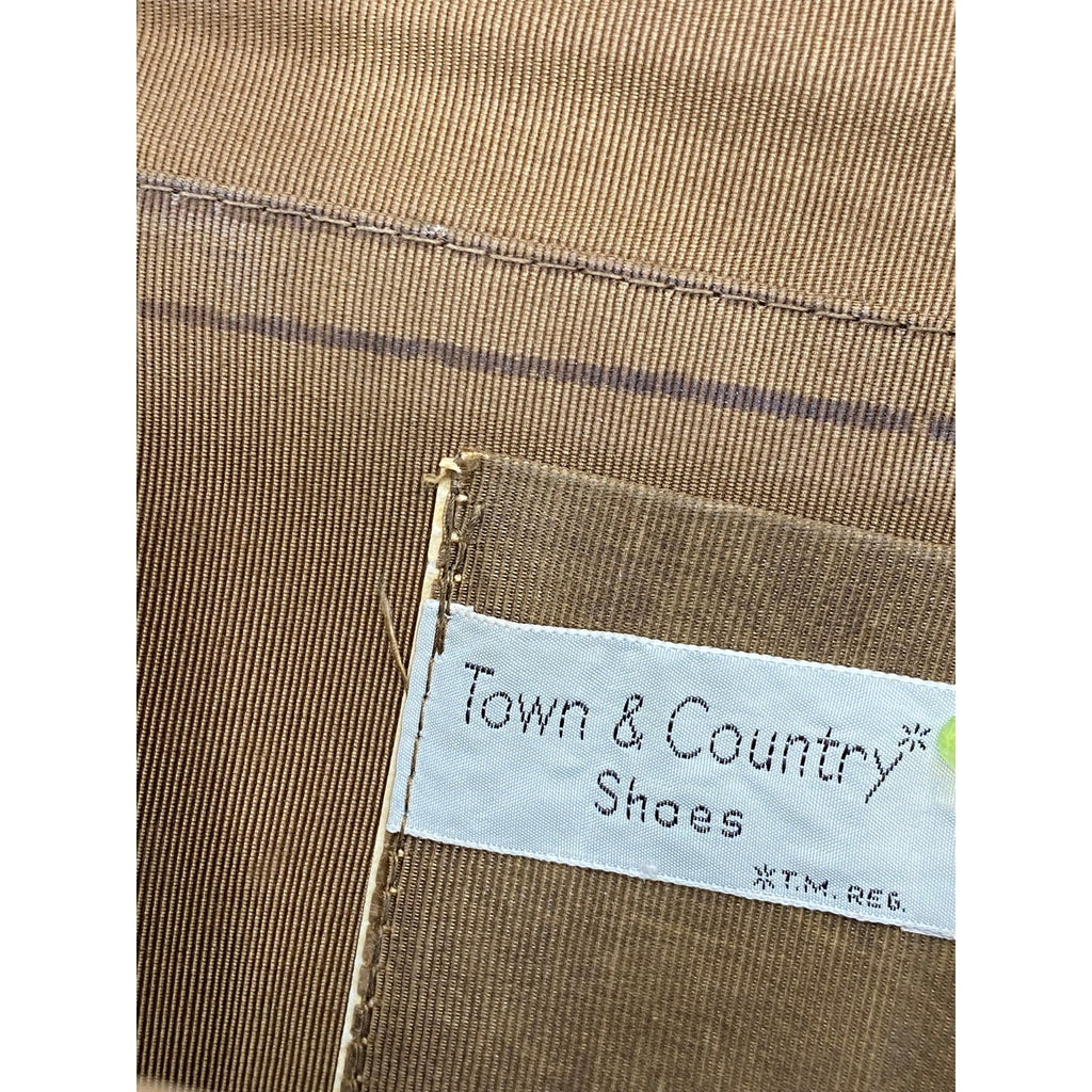 TOWN & COUNTRY SHOES Women's Vintage Brown SuedeLeather Tortoiseshell Clutch Bag