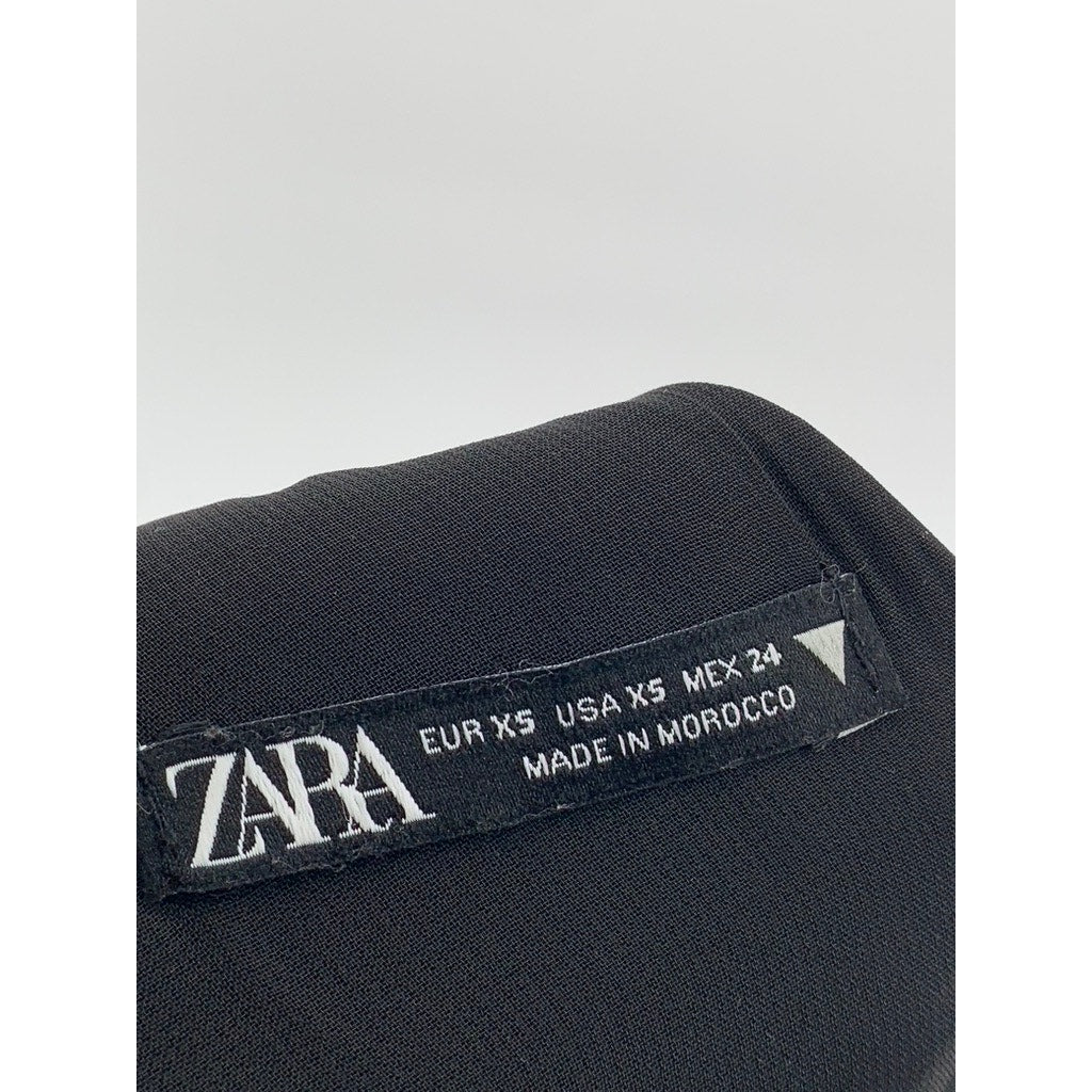 ZARA Women's Black Backless Tie-Hem Sleeveless Top SZ XS