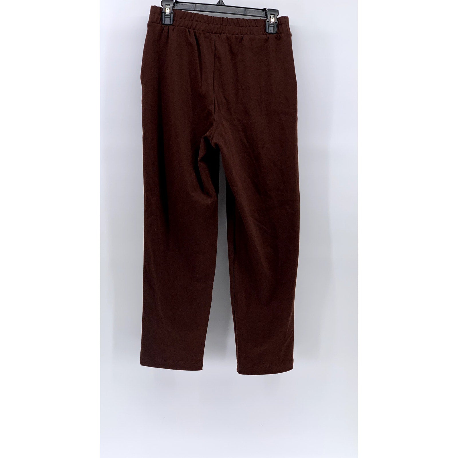A NEW DAY Women's Brown Solid Pull-On Casual Straight-Leg Pant SZ S