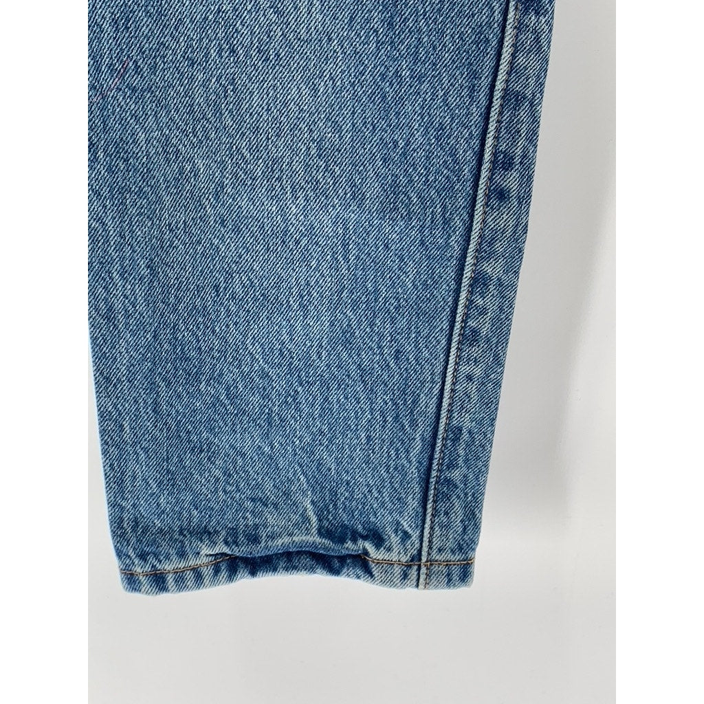 LEVI'S Men's Blue Distressed 501 S Vintage Skinny-Leg Regular-Fit Jeans SZ 30X28