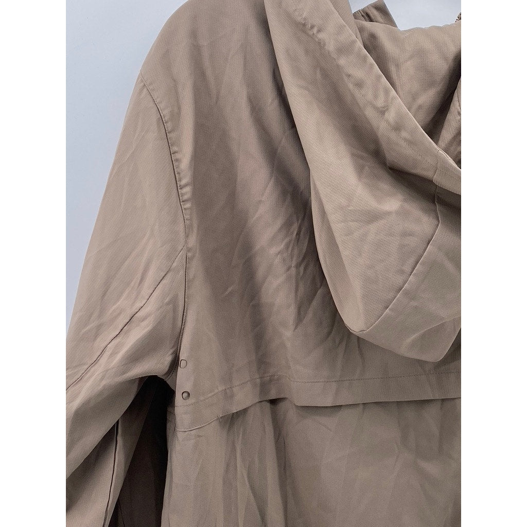 GIRLFRIEND COLLECTIVE Women’s Tan Hooded Zip-Up Jacket SZ XL