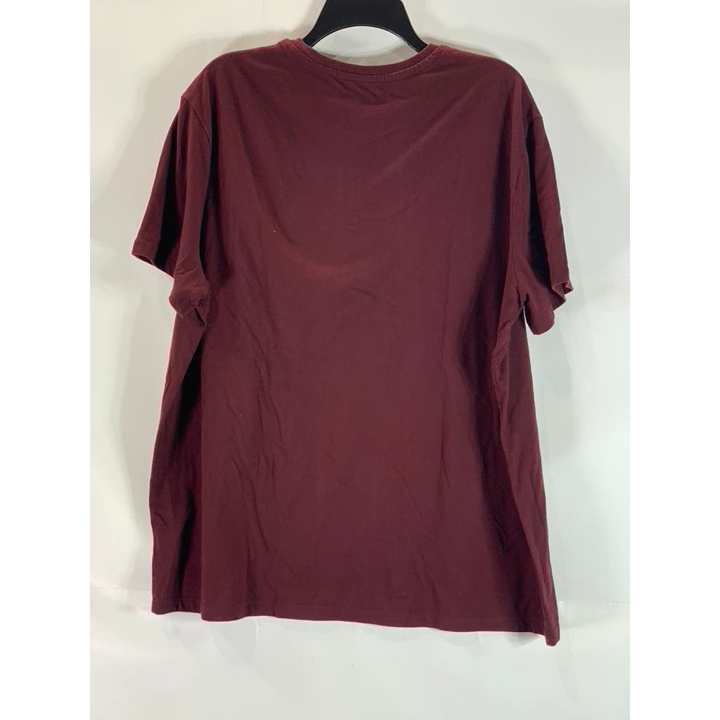 GOODFELLOW & CO Men's Burgundy Crewneck Standard-Fit Lyndale T-Shirt SZ 2XL