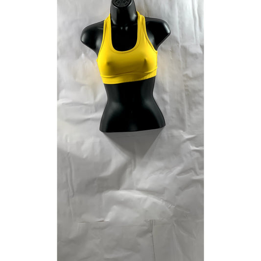 ALL ACCESS Women's Yellow Racerback Pullover Sports Bra SZ XS