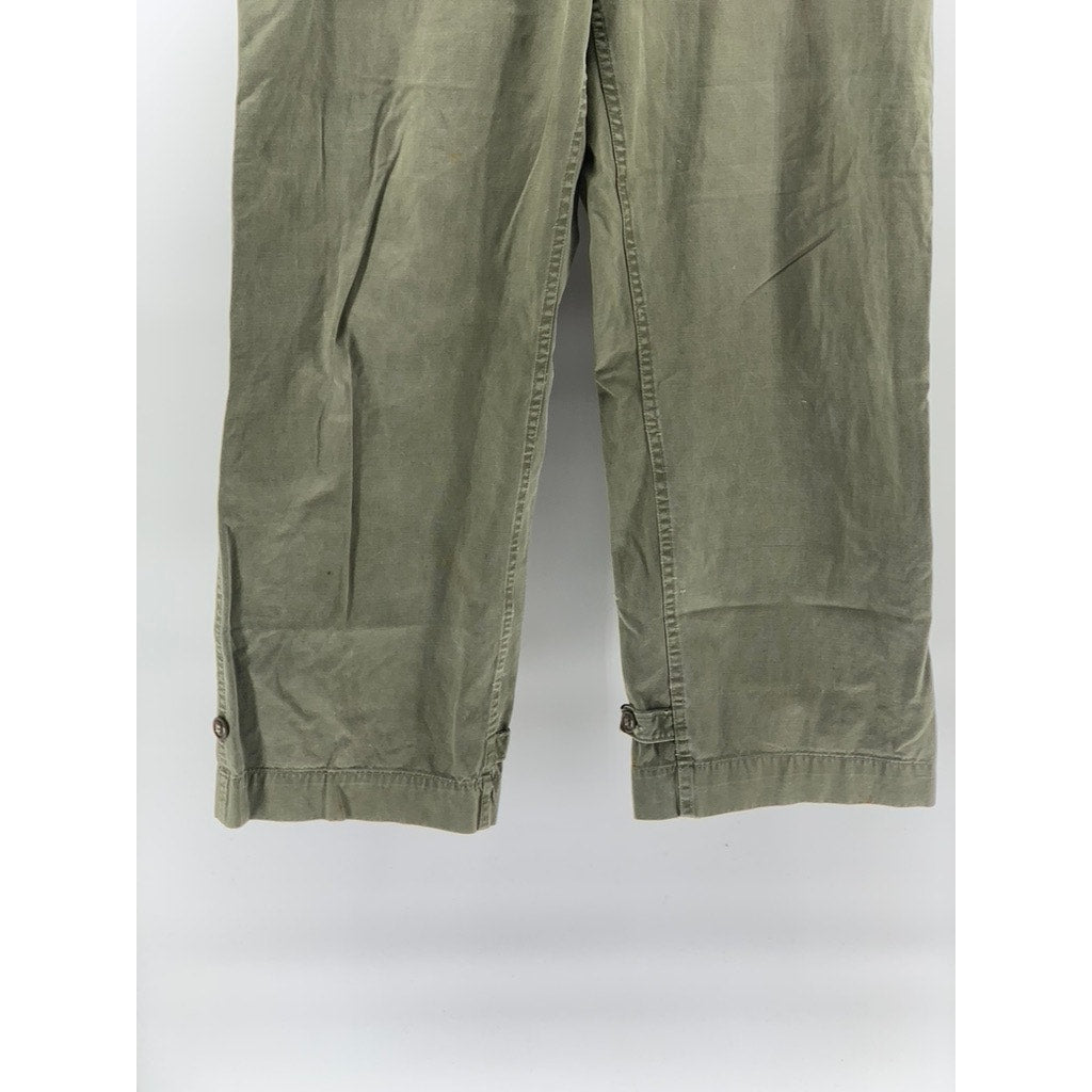UNBRANDED Men's Green Straight-Leg Regular-Fit Utility Work Pants SZ 32X32