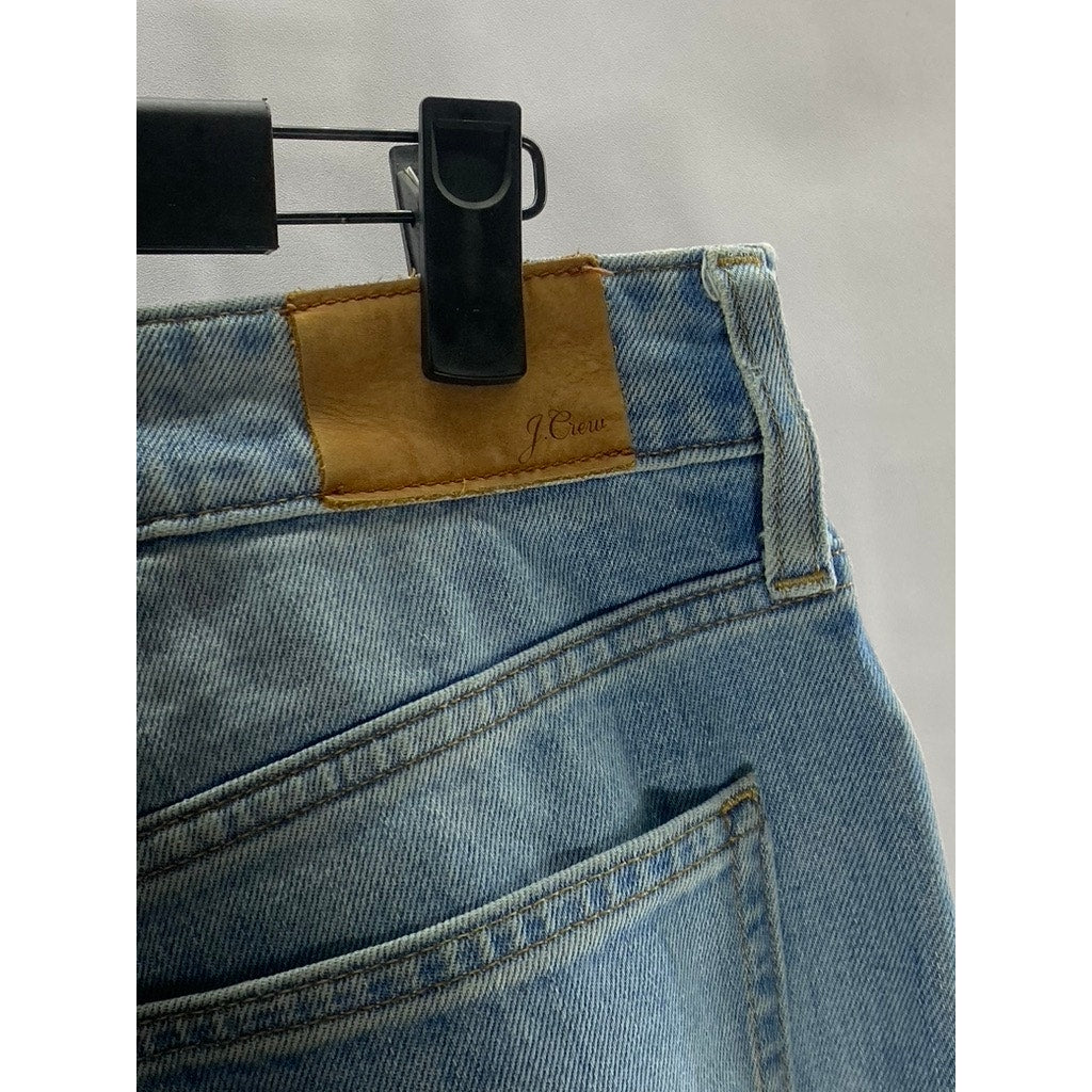 J.CREW Women's Light Blue Classic Straight Curvy High-Rise 90's Denim Jean SZ 28