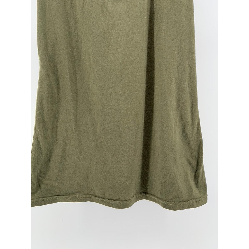 HOT KISS Women's Olive Green Scoop-Neck Tank Top SZ L