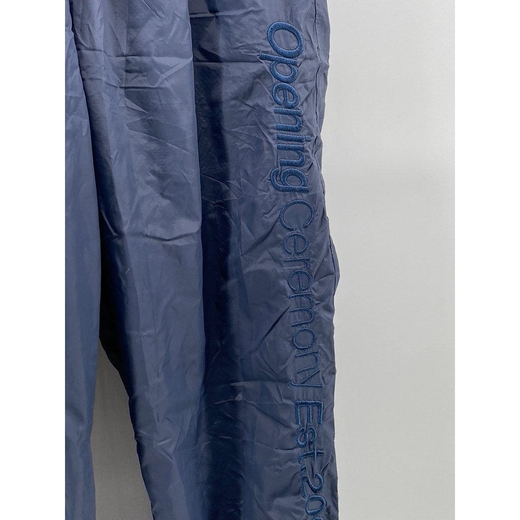 OPENING CEREMONY Women's Navy Blue Nylon Embroidered Logo Jogger Pants SZ S